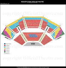 Regents Park Open Air Theatre London Seat Map And Prices For
