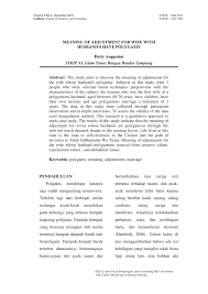 (namun) hati saya hancur, jika saya sebagai isteri pertama tidak mengetahui langsung akan permohonan poligami itu, ia menimbulkan pertanyaan. Pdf Makna Penyesuaian Bagi Istri Yang Suaminya Berpoligami