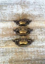 Drawer Handles 3 Chippendale Drawer Pulls Antique Hardware Brass Handles Vintage Dresser Hardware Salva Antique Hardware Dresser Hardware Vintage Drawer Pulls
