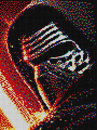 Kylo Ren Star Wars With Pixel Art Quercetti Pixel Art Pattern Star Wars Artwork Concept Art Star Wars Art Drawings