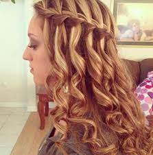 At the top of your head, gather a chunk of your hair. Pin By Briana Amendola On Hair Hair Curly Hair Braids Waterfall Braid Hairstyle