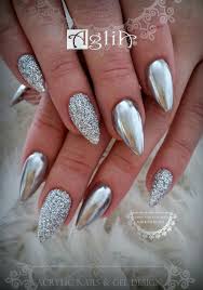 Acrylic Nails Gel Design Silver Nails Silver Chrome Acrylicnailscoffin Metallische Nagel Trendige Nagel Verruckte Nageldesigns