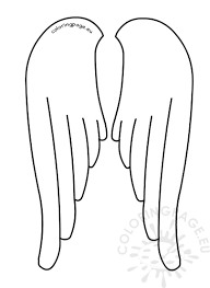 Heart with wings colouring page couple. Printable Angel Wings Template Coloring Page Diy Angel Wings Angel Coloring Pages Diy Wings