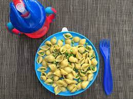 Pesto And Pea Shell Pasta For Toddler Stuffed Pasta Shells Kid Friendly Meals Baby Eating