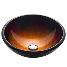 gold glass vessel bathroom sink