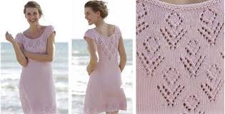 Crochet skirt patterns, knit skirt patterns. Beach Date Knitted Lace Dress Free Knitting Pattern