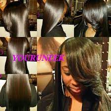 Full Weave Glue In Layers And Side Bangs Weave Hairstyles Glue In Weave Beauty Hair Makeup