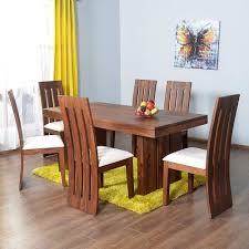 You can even mix and match for an exciting, eclectic feel. Unique Furniture Solid Wood 6 Seater Dining Table Set With 6 Chairs For Dining Room Sheesham Wood Brown Finish Wood Dining Table 6 Seater Amazon In Furniture