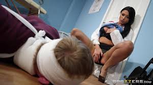 Lingerie clad sexy doctor getting doggystyled in hospital. HD porn.   Xozilla.com