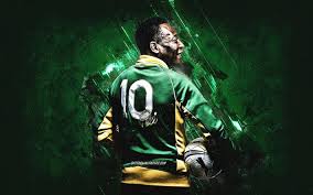 Brazilian | #10 3x world cup champion leading goal scorer of all time (1,283) fifa football player of the century global ambassador and humanitarian. Download Wallpapers Pele Brazilian Footballer Portrait World Football Star Edson Arantes Do Nascimento Brazil National Football Team Green Stone Background Creative Art Football For Desktop Free Pictures For Desktop Free