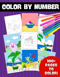These color by number worksheets also help to reinforce students' recognition of numerals and color words. Bumper Color By Number Activity Book 200 Pages To Print At Home