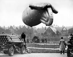 The balloons consisted of several panels of very tight fabric, at the back were three fins. Barrage Balloon Over Liverpool Liverpool History Liverpool War Photography