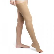 Sigvaris Cotton 23 32 Mmhg Class 2 Ag Thigh High Short Open Toe With Knobbed Grip Top Medical Compression Stockings