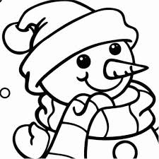 Muñeco De Nieve Para Colorear Kawaii
