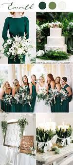 The wedding cake is undoubtedly the star of the wedding menu, and adding green accents can make this scrumptious dessert a treat for the eyes as well as the taste buds. Buy Blush Emerald And White Wedding Cheap Online