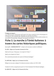 C'est le premier vrai voyage que j'ai eu l'occasion d'effectuer à titre privé, histoire de fêter mes trois premières années dans le monde du travail. Fiche 1 La Marche A L Unite Italienne A Travers