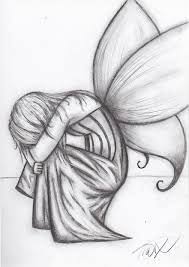 Pencil drawing of a fairy. Image Result For Easy Pencil Drawings Of Fairies For Beginners Pencildrawing Pencil Drawing Fairy In 2020 Fairy Drawings Drawings Pencil Drawing Inspiration