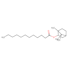 Dodecanoic acid, 1,7,7-trimethylbicyclo(2.2.1)hept-2-yl ester, endo-  33889-25-7 wiki