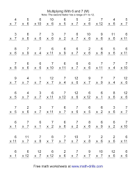 Significant emphasis to mental multiplication exercises. The 100 Vertical Questions Multiplication Facts 6 7 By 1 12 M Multiplication Worksheets Printable Multiplication Worksheets Math Fact Worksheets