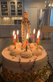 Blessed Mother Birthday Cake For Mother Mary Pin By Catholic On Happy Birthday Holy Mother Mary Birthday Candles Happy Birthday Holi