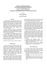 Pdf Analisa Laporan Keuangan Guna Mengukur Kinerja Keuangan Pt Astra Internasional Tbk Analysis Of Financial Statement To Measure Financial Performance Of Pt Astra International Tbk