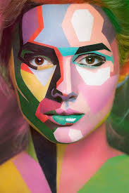 Faces Of Beautiful Models Painted To Look Like Two Dimensional Oil Paintings Creative Art Project By Russian Photographer Alexand Face Art Make Up Art Artist