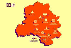 Delhi, a prominent medieval city, occupies an area of 1,484 kilometres. Delhi Map 03 Fine Art Print Maps Posters In India Buy Art Film Design Movie Music Nature And Educational Paintings Wallpapers At Flipkart Com