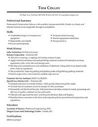 resumes skills samples resume format