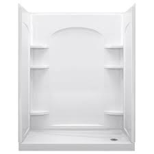 What is the most common feature for shower stalls & kits? Sterling Ensemble Shower Kit Rh White In The Shower Stalls Enclosures Department At Lowes Com