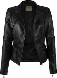 Amazon Com Kooldo Feminina De Couro Sintetico Ziper Classico Jaqueta De Moto Clothing In 2020 Leather Jackets Women Vegan Leather Jacket Faux Leather Biker Jacket