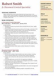 Sample cv for document controller. Document Control Cv Example August 2021