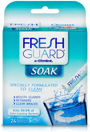 There are several ways you can clean your retainer including: Amazon Com Fresh Guard Soak By Efferdent For Guards Retainers Clear Braces 24 Count Beauty