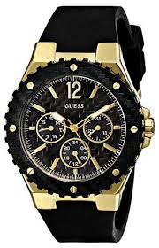Black And Gold Carbon Fiber Guess Women S U0149l4 Carbon Fiber Inspired Black Gold Tone Sport Watch Guess Http Www Amazo Affordable Watches Women Guess Women Watches Women Wrist Watch