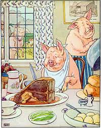 This little piggy is originally an english nursery rhyme, but has been told in different languages around the world. This Little Piggy Wikipedia