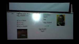 Log function with a base of 5 problem 27