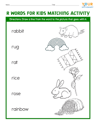 Learn to use these words conversationally by listening to their pronunciation. Words That Start With R For Kids