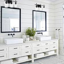 Black is a timeless, classic, elegant color that's at its best in modern and contemporary designs. Merra 3 Light Black Bathroom Vanity Light With Seeded Glass Shades Hcf 2803 11 Bnhd 1 The Home Depot