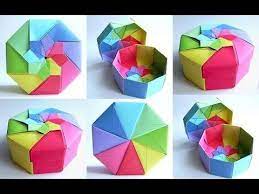 Diy Octagon Origami Box Tutorial Jewelry Box 5 Minute Craft Paper Craft Desk Organize Origami Box Tutorial Origami Jewelry Box Paper Crafts Origami