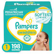 Remember, diaper sizes are based on baby's weight. Pampers Swaddlers Newborn Diapers Soft And Absorbent Size 1 198 Ct Walmart Com Walmart Com
