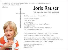Stream du by joris from desktop or your mobile device. Traueranzeigen Von Joris Rauser Schwaebische De Trauerportal