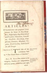 The Articles Of Confederation 1777 Gilder Lehrman Institute Of American History