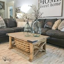 Farmhouse coffee table becomes our new tv stand! 10 Diy Farmhouse Coffee Tables For Cozy Living Rooms