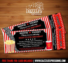 Printable Movie Ticket Birthday Invitation Movie Night Movie Event Movie Ticket Birthday Invitations Movie Ticket Invitations Ticket Invitation Birthday