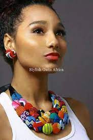 Ladies Check Out This Stylish Ankara Necklaces And Earings African Accessories African Fashion African Jewelry
