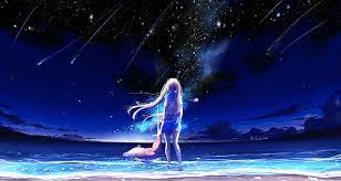 We have 56+ background pictures for you! Hd Wallpaper Anime Girl Beach Night Sea Blue 4k Wallpaper Flare