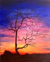 Abstract fluid painting is another easy acrylic canvas painting ideas. Sunset Acrylic Paintings On Behance Sunset Painting Acrylic Sunset Painting Art Painting