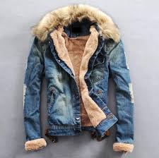 Fashion Mens Winter Jeans Jacket With Fur Collar Denim Jacket With Fur Winter Jeans Jacket Denim Coat Jacket