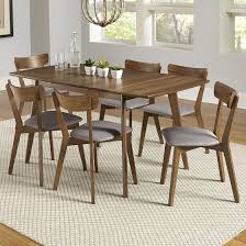 Mid century modern dining room table and chairs. Progressive Furniture Arcade Mid Century Modern 7 Piece Butterfly Table Set With Self Storing Leaf Wayside Furniture Table Chair Set With Bench