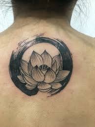 My 2nd Tattoo A Lotus Surrounded By An Enso Circle Enso Lotus Tattoo Enso Tattoo Tattoos Circle Tattoos