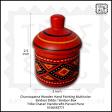 Hand Painting Multicolor Wooden Sindoor Box, Sindur Dibbi